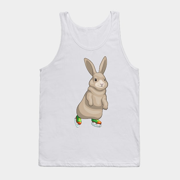 Bunny Ice skating Ice skates Tank Top by Markus Schnabel